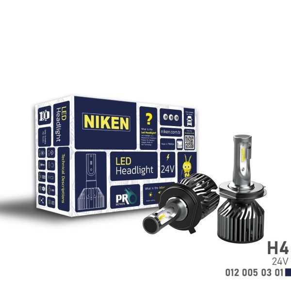 Niken H4 Led Xenon Pro Serisi 6800 Lümen 6500K 24V