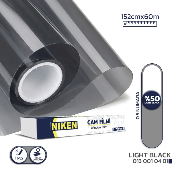 Niken Cam Filmi Çizilmez 152 Cm X 60 M Light Black
