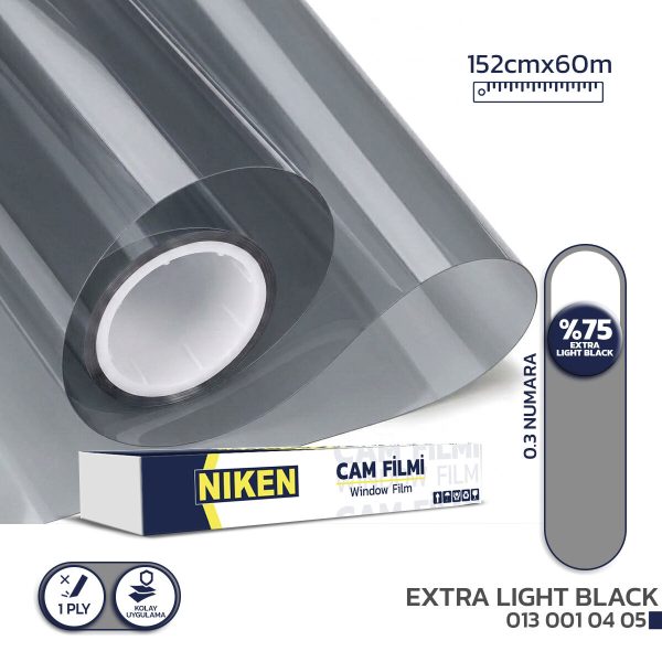 Niken Cam Filmi Çizilmez 152 Cm X 60M Ekstra Light Black