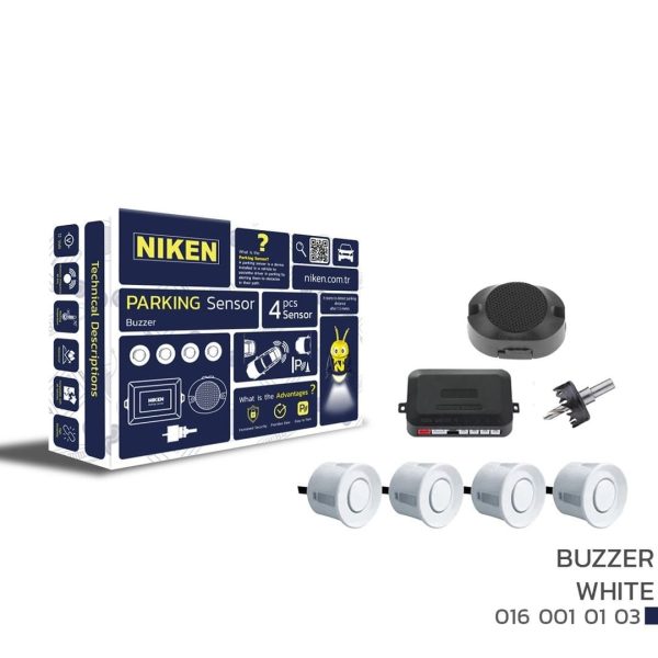 Niken Park Sensörü Ses İkazlı Beyaz Universal 22 mm