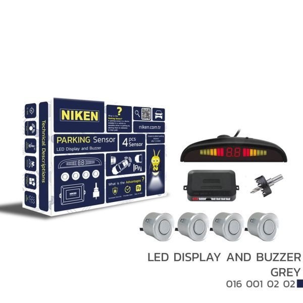 Niken Park Sensörü Led Ekran Ses İkazlı Gri Universal 22 mm