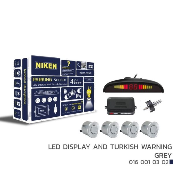 Niken Park Sensörü Led Ekran ve Türkçe Uyarı Gri Universal 22 mm