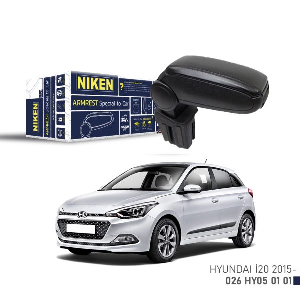 Niken Hyundai i20 2015- Araca Özel Kol Dayama Siyah