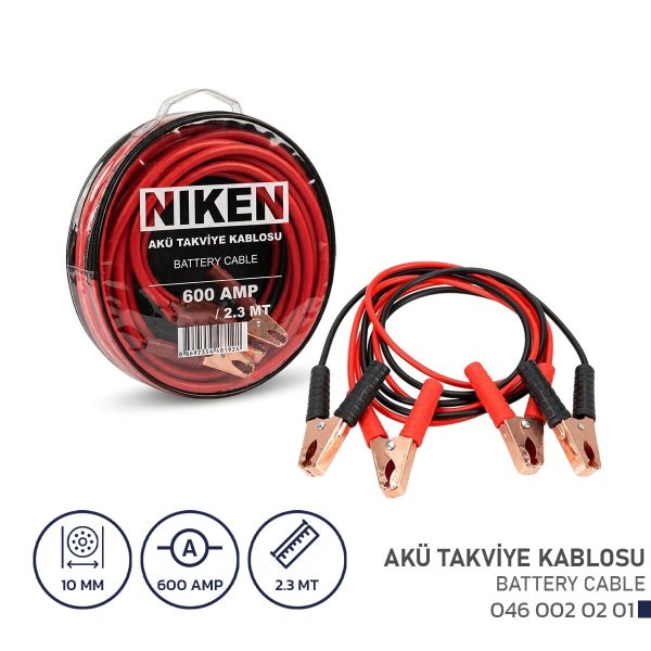 Niken Akü Takviye Kablosu 600 Amper 2.3 Metre