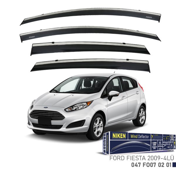 Niken Ford Fiesta 2009- Kromlu Cam Rüzgarlığı 4 LÜ