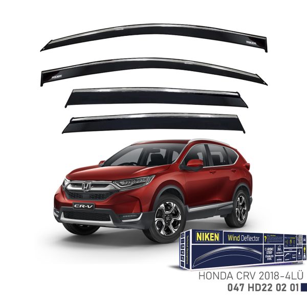 Niken Honda Crv 2018- Kromlu Cam Rüzgarlığı 4 LÜ