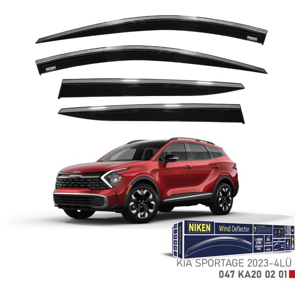 Niken Kia Sportage 2023- Kromlu Cam Rüzgarlığı 4 LÜ