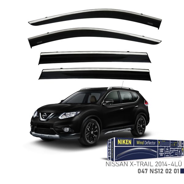 Niken Nissan X-Trail 2014- Kromlu Cam Rüzgarlığı 4 LÜ