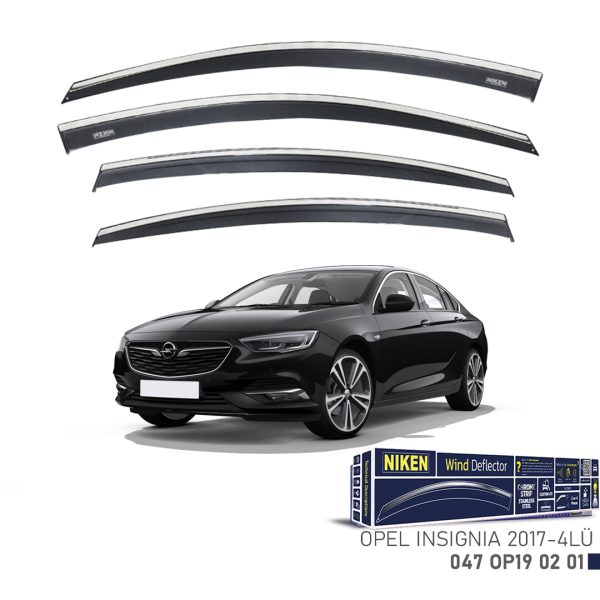 Niken Opel Insignia 2017- Kromlu Cam Rüzgarlığı 4 LÜ