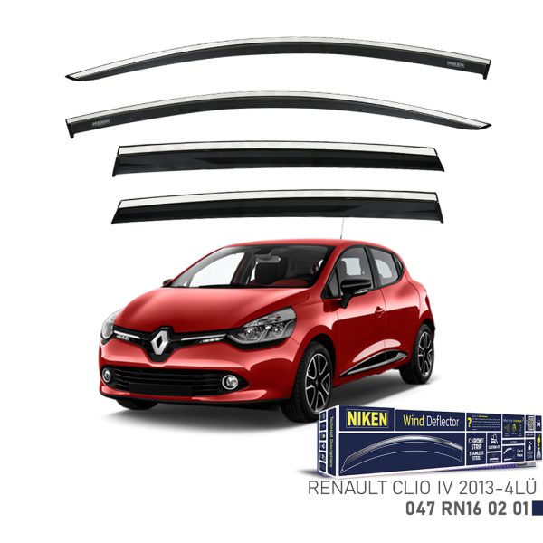 Niken Renault Clıo IV 2013- Kromlu Cam Rüzgarlığı 4 LÜ