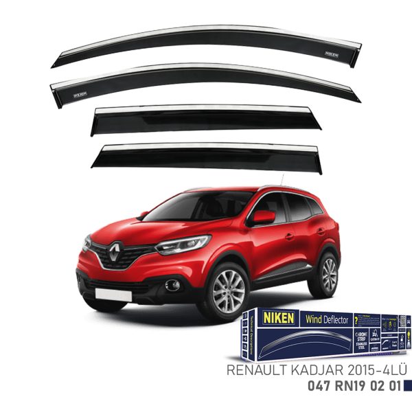 Niken Renault Kadjar 2015- Kromlu Cam Rüzgarlığı 4 LÜ