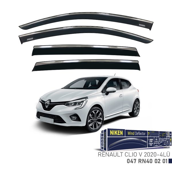 Niken Renault Clıo V 2020- Kromlu Cam Rüzgarlığı 4 LÜ