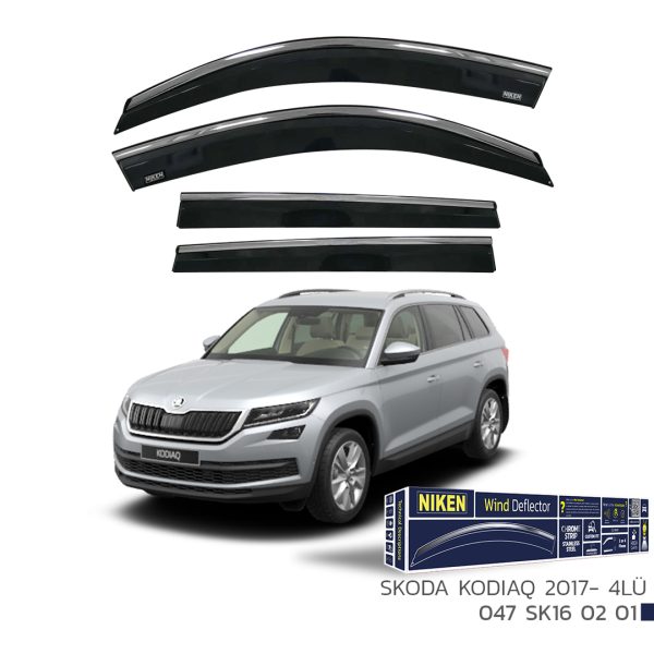 Niken Skoda Kodiaq 2017- Kromlu Cam Rüzgarlığı 4 LÜ