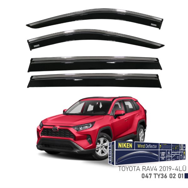 Niken Toyota Rav4 2019 Kromlu Cam Rüzgarlığı 4 LÜ