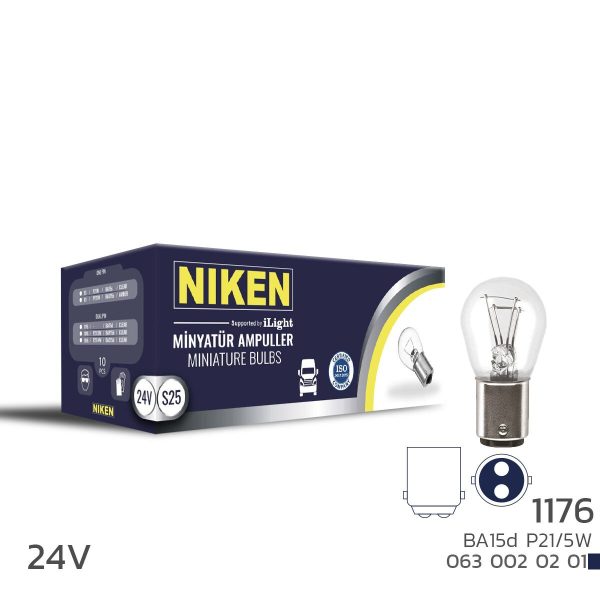 Niken 1176 Ampul 24V BA15D 10'Lu