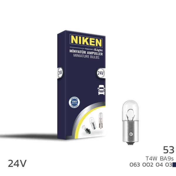 Niken 53 Ampul 24V (T4W) BA9S 10'Lu