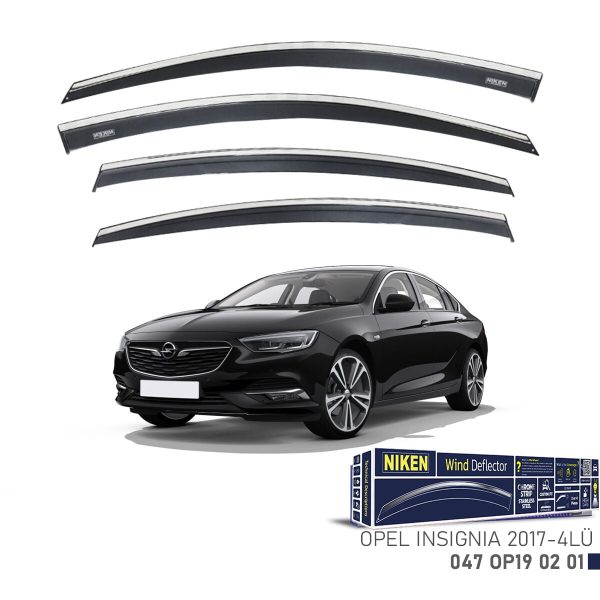 Niken Opel İnsignia Cam Rüzgarlığı Kromlu (2017+) 4'lü Set