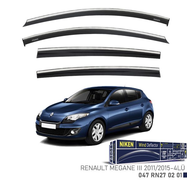 Niken Renault Megane 3 Cam Rüzgarlığı (2011-2015) 4'lü Set