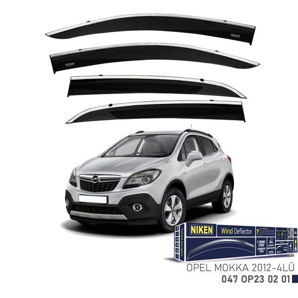 Niken Opel Mokka Cam Rüzgarlığı Kromlu (2012+) 4'lü Set