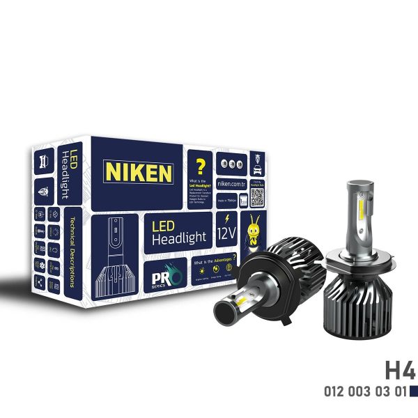 Niken H4 Led Xenon Pro Serisi 6400 Lümen 6500 K 32W