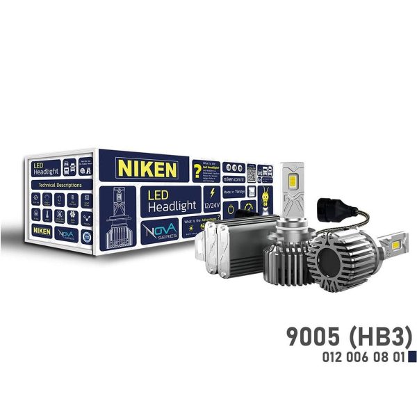 Niken 9005 HB3 Led Xenon Nova Serisi 90W 12000 Lümen 6500K 12V-24V