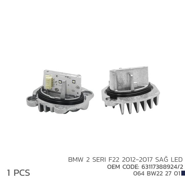 Niken BMW 2 Seri F22 2012-2017 Sağ Led Far Modül 63117388924/2
