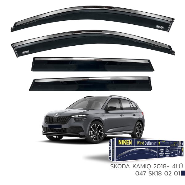 Niken Skoda Kamiq 2018- Kromlu Cam Rüzgarlığı 4 LÜ