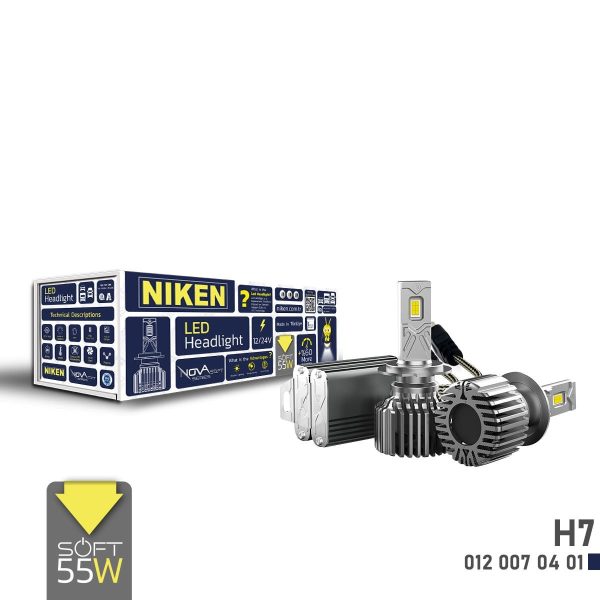 Niken H7 Led Xenon Nova Soft Serisi 55W 9000 Lümen 6500K 12V-24V