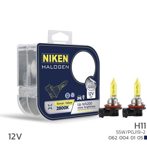 Niken H11 Sarı Işık Halojen Ampul 12V PG319-2 2800K