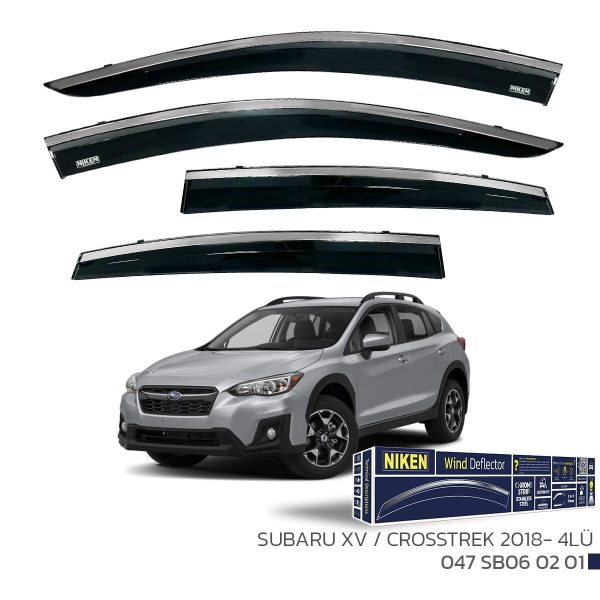 Niken Subaru XV Crosstrek Cam Rüzgarlığı Kromlu 2018- 4'Lü