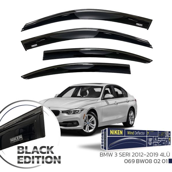 Niken Bmw 3 Serisi F30 Cam Rüzgarlığı Siyah Kromlu 2012- 4'Lü