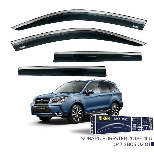 Niken Subaru Forester Cam Rüzgarlığı Kromlu (2018+) 4'lü Set