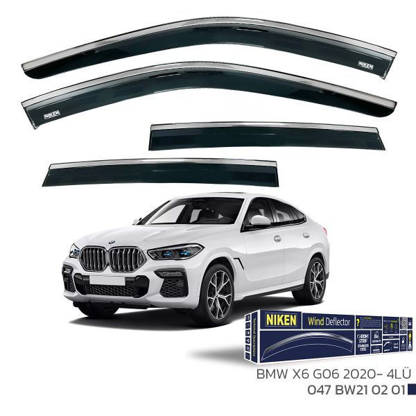 Niken BMW X6 Cam Rüzgarlığı G06 Kromlu (2020+) 4'lü Set